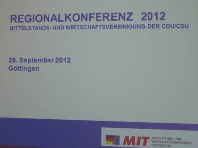 MIT Regionalkonfrenz in Gttingen 29.09.12 - MIT Regionalkonfrenz in Göttingen 29.09.12